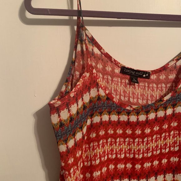 LIVING DOLL WOMENS SLEEVELESS BLOUSE SZ L - Picture 2 of 5